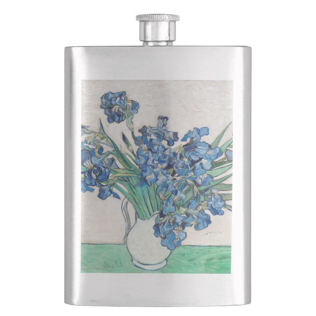 Flasque Blue Irises par Vincent Van Gogh Art (devant)