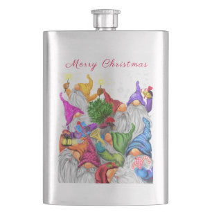 Flasque Bon Noël Fête Gnomes Flask