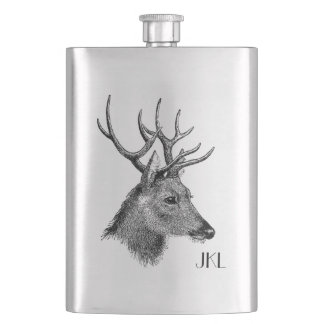 Flasque Buck Head avec Monogramme