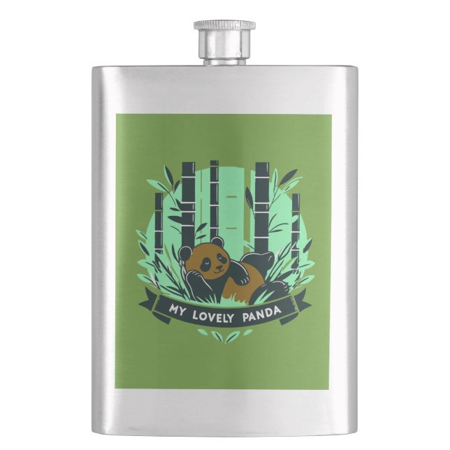 Flasque Cadeaux de Panda Whimsical : Dessins et oeuvres d' (devant)