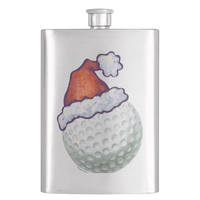 Flasque Casquettes de Noël à la balle de golf (devant)