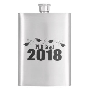 Flasque Casquettes du diplômé 2018 de PhD et diplômes