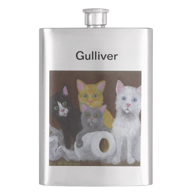 Flasque Chatons Joueurs (devant)