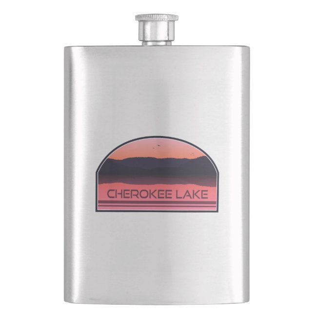 Flasque Cherokee Lake Tennessee Red Sunrise (devant)