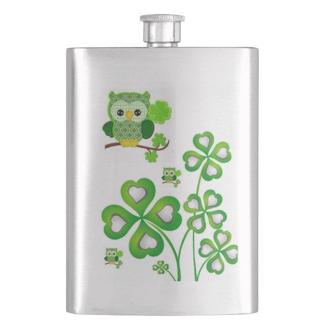 Flasque Chouette de la Fête de la Saint-Patrick (devant)