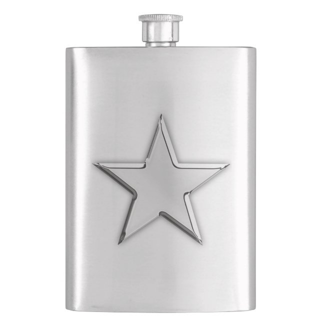 Flasque Chrome Star Nautique Impression (devant)