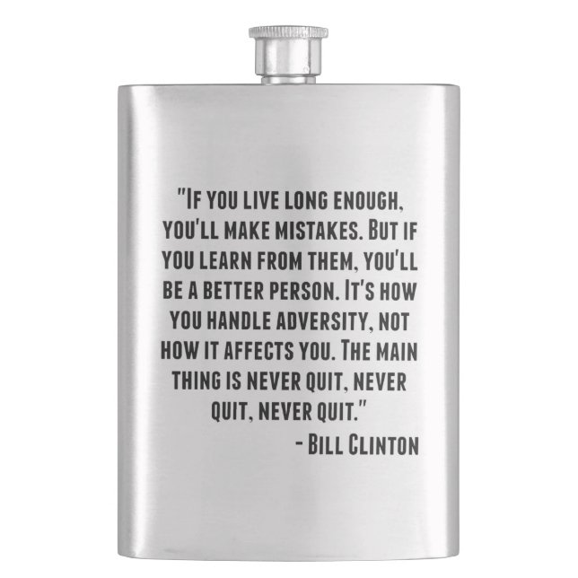 Flasque Citation de Bill Clinton (devant)