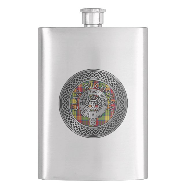 Flasque Clan Buchanan Crest & Tartan Knot (devant)