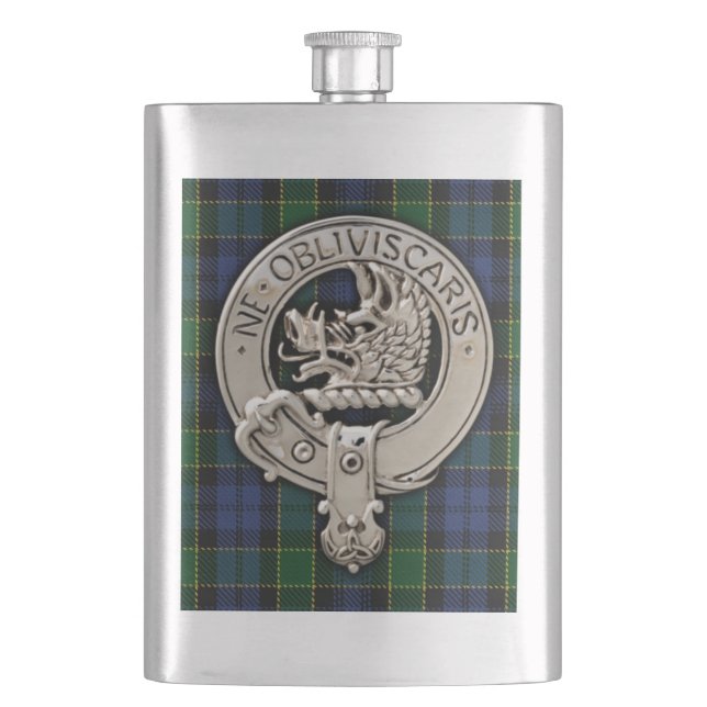 Flasque Clan Campbell Crest et Breadalbane Tartan