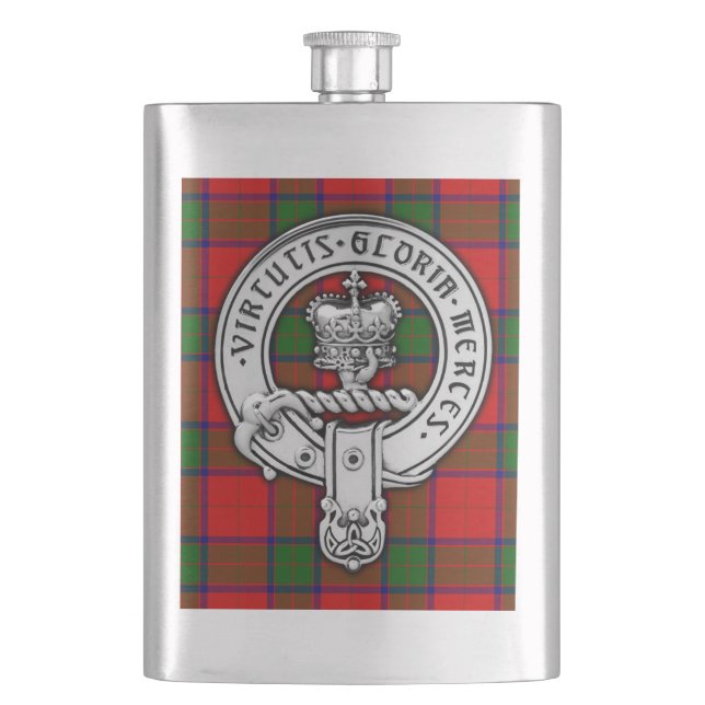 Flasque Clan Donnachaidh (Robertson) Crest & Tartan (devant)