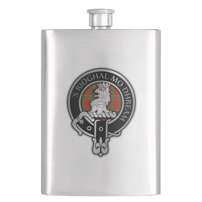 Flasque Clan MacGregor Crest & Tartan Flask (devant)