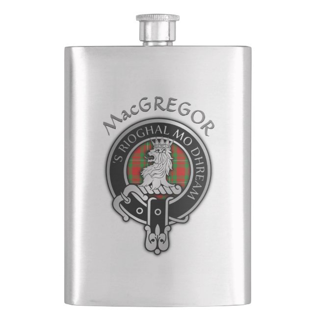 Flasque Clan MacGregor Crest & Tartan Flask (devant)