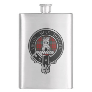 Flasque Clan MacLean Crest & Tartan Flask