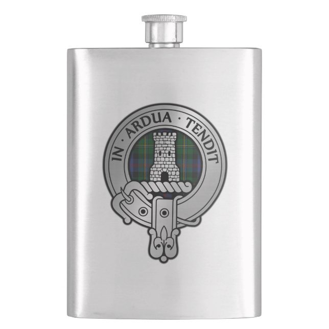 Flasque Clan Malcolm Crest & Tartan (devant)