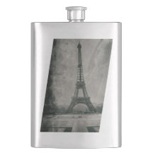 Classic Flask Vintage Leaning Tour Eiffel Design