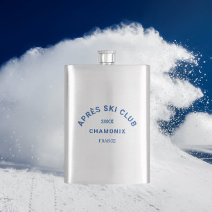 Flasque Club Après-Ski Blason de la station de ski d'hiver
