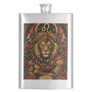 Flasque Conception du zodiaque Lion Masculin Céleste