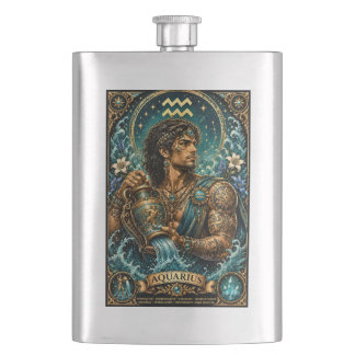 Flasque Conception du zodiaque masculin céleste Verseau