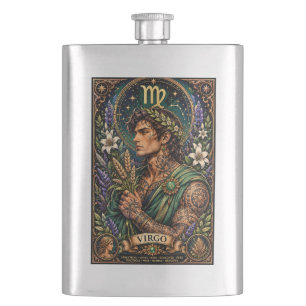 Flasque Conception du zodiaque Vierge Masculin Céleste