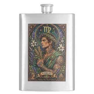 Flasque Conception du zodiaque Vierge Masculin Céleste