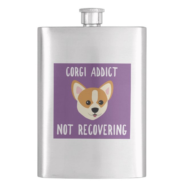 Flasque Corgi Addict ne se rétablissant pas (devant)