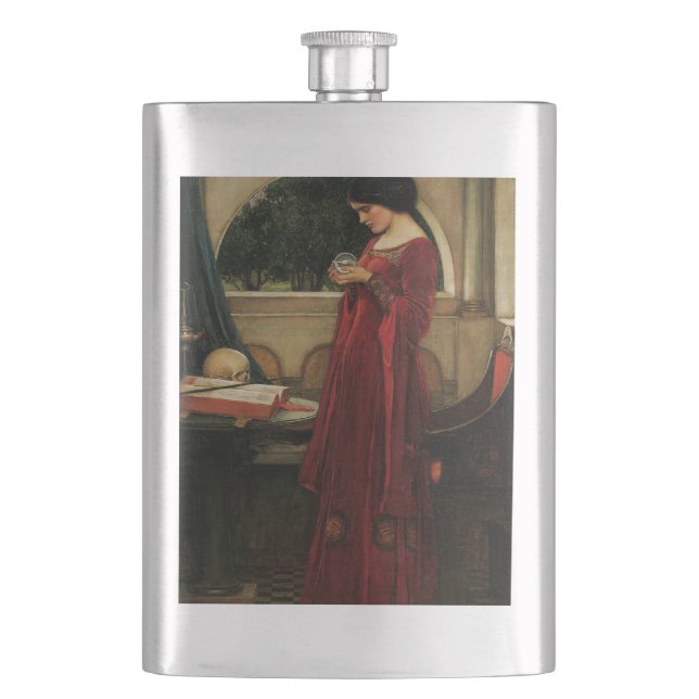 Flasque Crystal Ball Woman Waterhouse Peinture (devant)