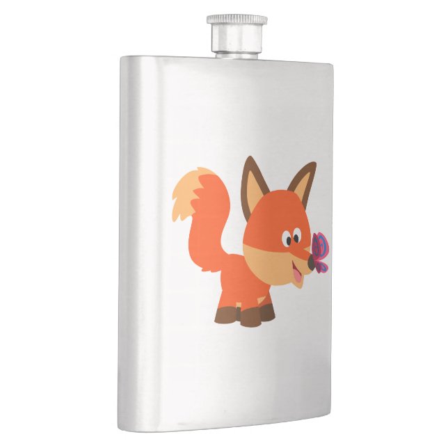 Flasque Cute Cartoon Fox Et Papillon Hip Flask (Droite)