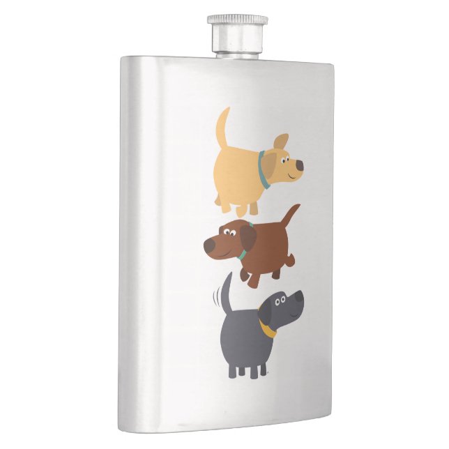 Flasque Cute Cartoon Labradors en 3 Saveurs Classique Flac (Droite)