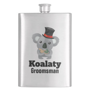 Flasque Cute Koala Pun Koalaty Groomsman