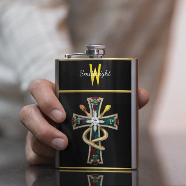 Flasque Danse du serpent sur la Croix sacrée (Créateur téléchargé)