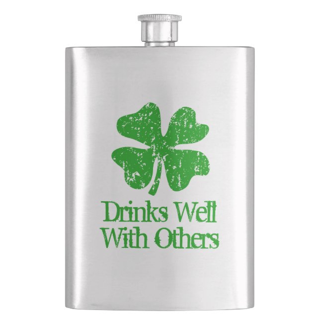 Flasque de boisson drôle de la Saint-Patrick pour  (devant)