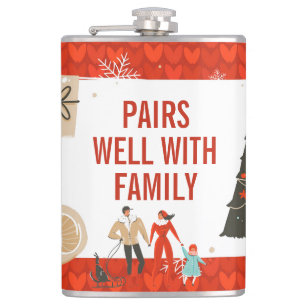 Flasque de vacances de Noël drôle   Moderne du mil