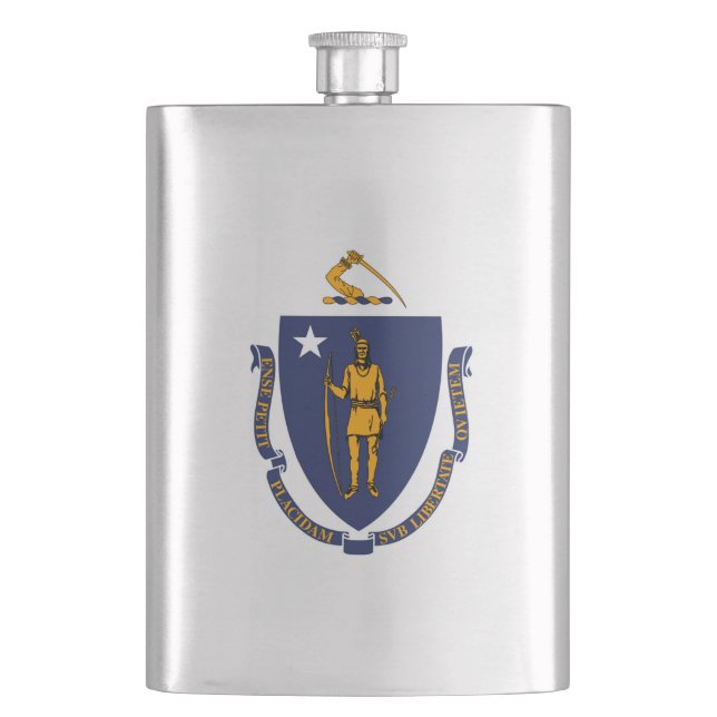 Flasque Design du drapeau d'État du Massachusetts (devant)