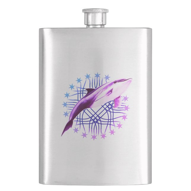 Flasque Design graphique dauphin (devant)