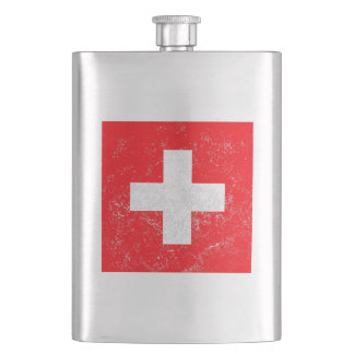 Flasque Drapeau affligé de la Suisse