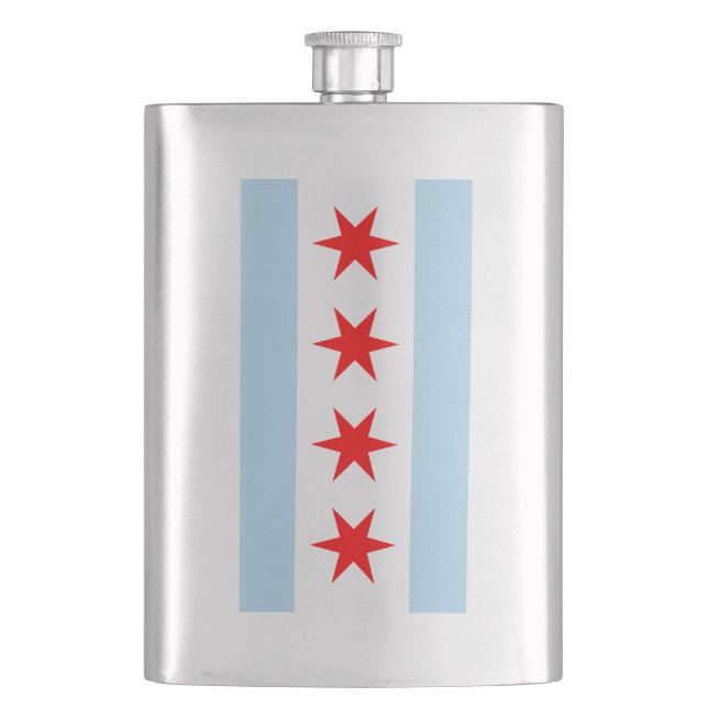 Flasque Drapeau de Chicago (devant)