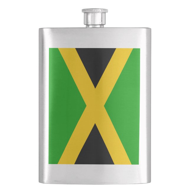 Flasque Drapeau de la Jamaïque (devant)