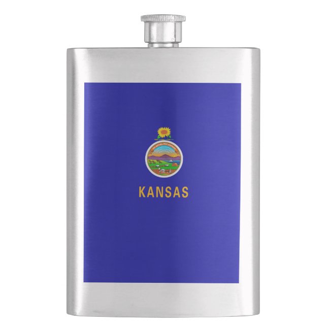 Flasque Drapeau de l'État du Kansas (devant)