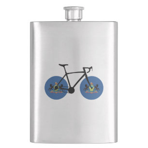 Flasque Drapeau de Pennsylvanie à vélo