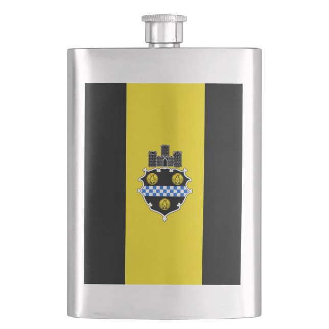 Flasque Drapeau de Pittsburgh, Pennsylvanie Hip Flask (devant)