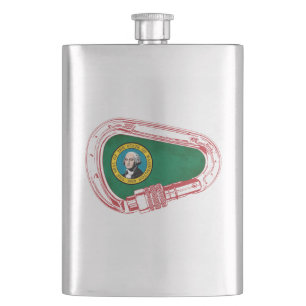 Flasque Drapeau de Washington Carabiner Escalade