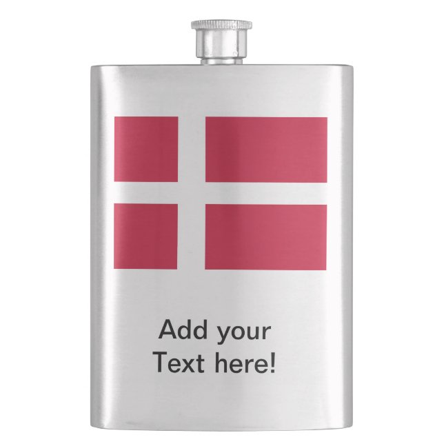 Flasque Drapeau du Danemark (devant)