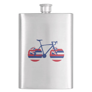 Flasque Drapeau Hawaï à vélo