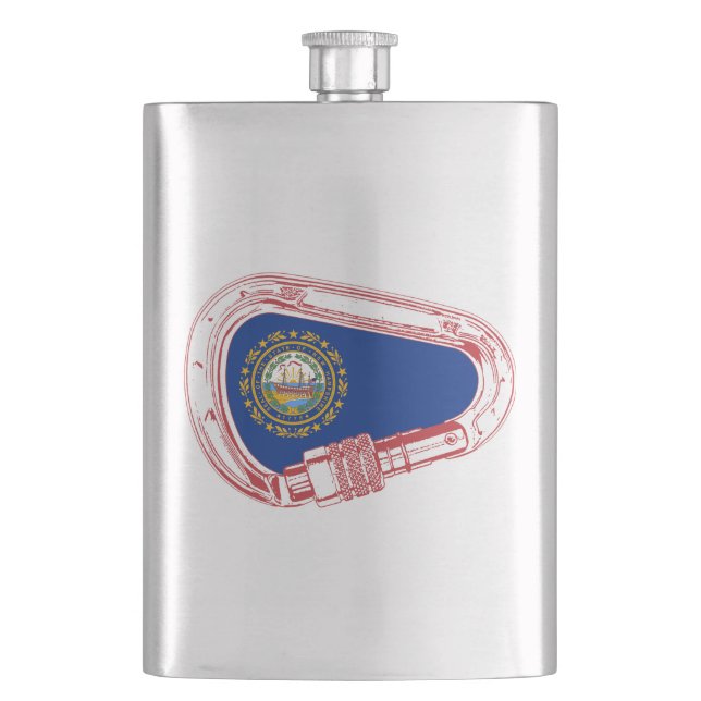 Flasque Drapeau New Hampshire Escalade carabiner (devant)