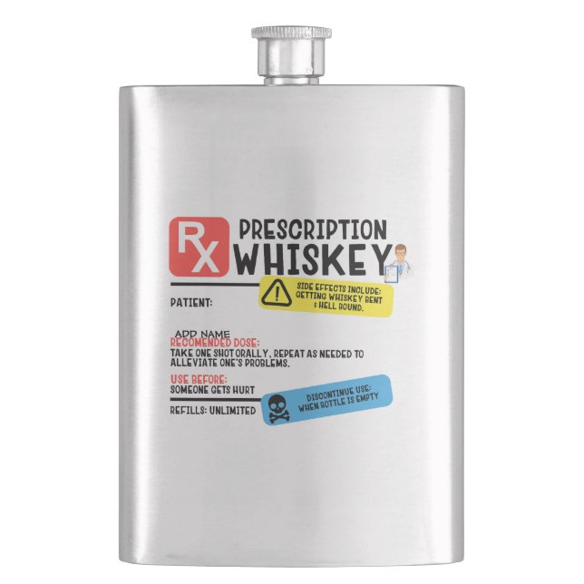 Flasque Drôle Whiskey d'ordonnance (devant)