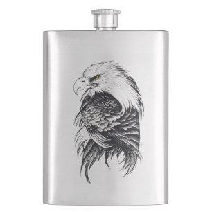 Flasque Eagle Wild Animal Nature Illustration Art tatouage