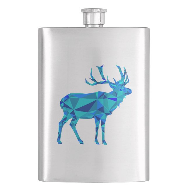 Flasque Elk géométrique bleu (devant)