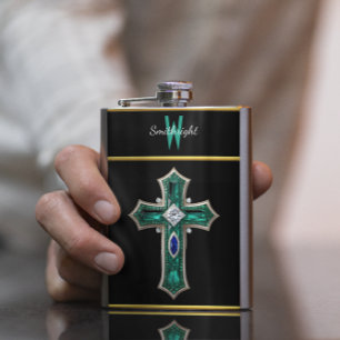 Flasque Emerald Dreamscape : Une croix de diamant
