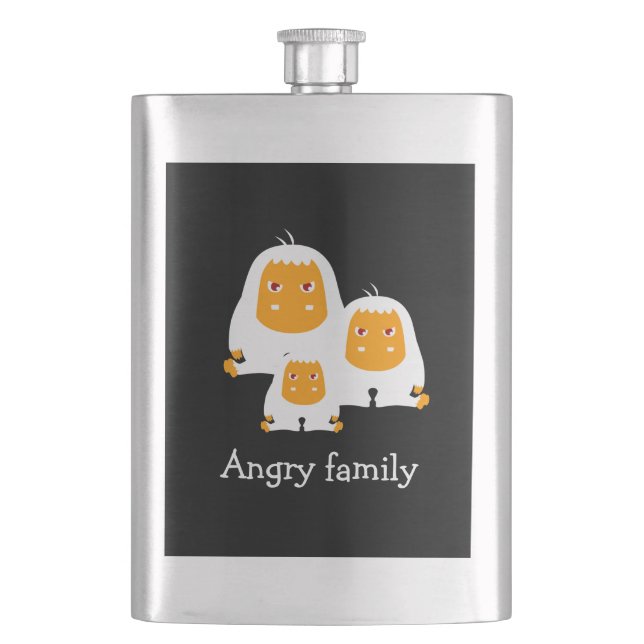Flasque Famille en colère Singes design T-Shirt Bain Mat (devant)