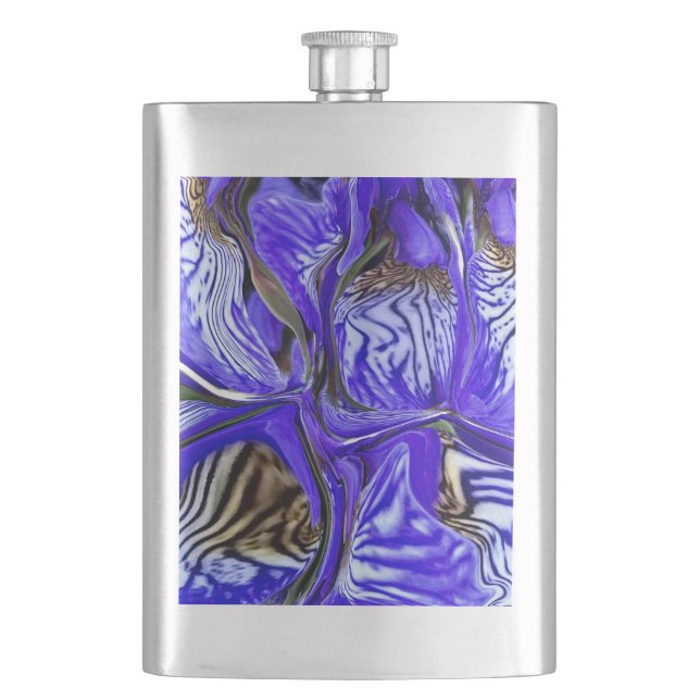 Flasque Fleur Iris Violet (devant)